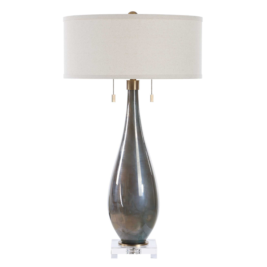 American Home Furniture Uttermost Cardoni Smoke Table Lamp