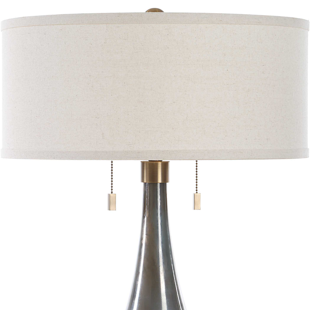 American Home Furniture Uttermost Cardoni Smoke Table Lamp
