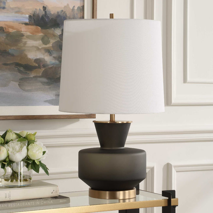 American Home Furniture Uttermost Trentino Black Table Lamp
