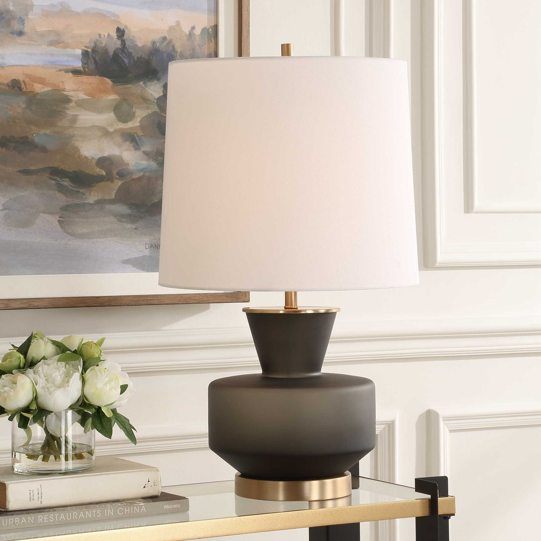 American Home Furniture Uttermost Trentino Black Table Lamp