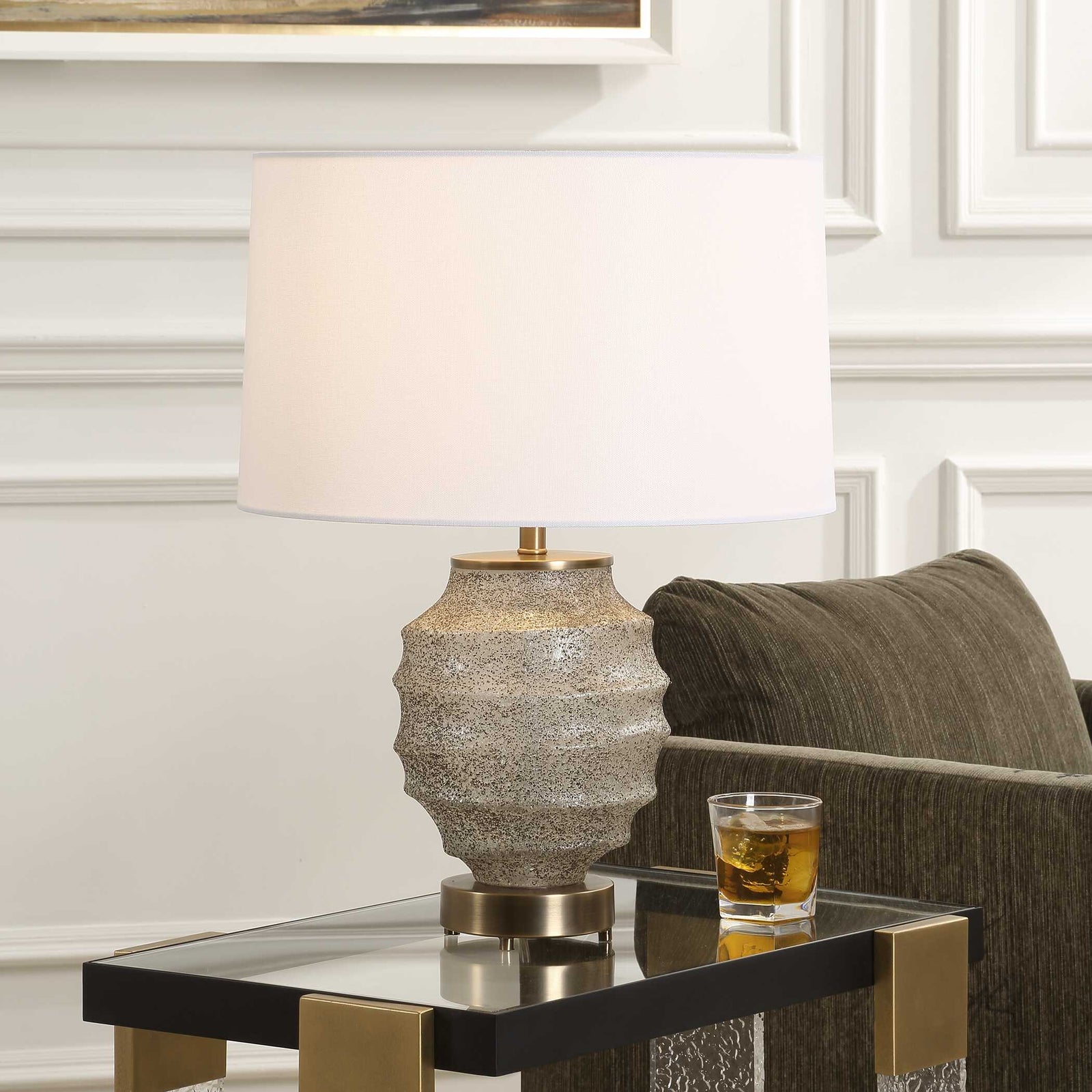 American Home Furniture Uttermost Acosta Ribbed Table Lamp