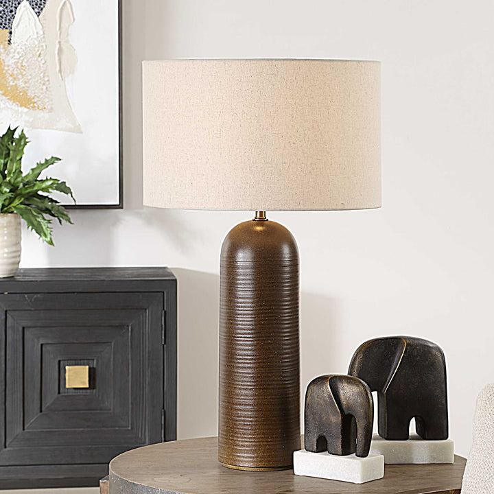 American Home Furniture Uttermost Trexler Brown Table Lamp