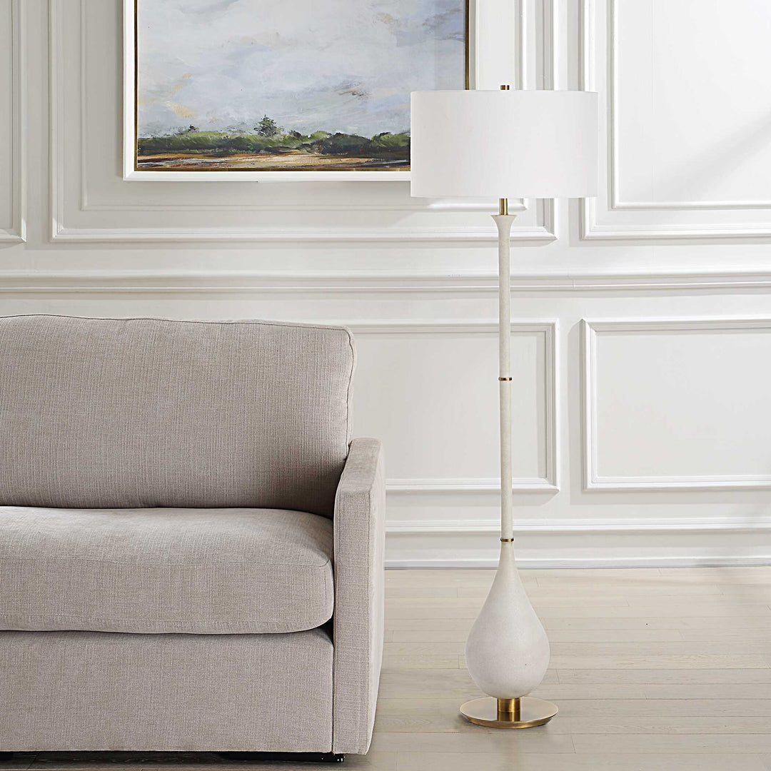 American Home Furniture Uttermost Dewdrop Ivory Floor Lamp