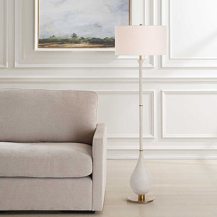 American Home Furniture Uttermost Dewdrop Ivory Floor Lamp