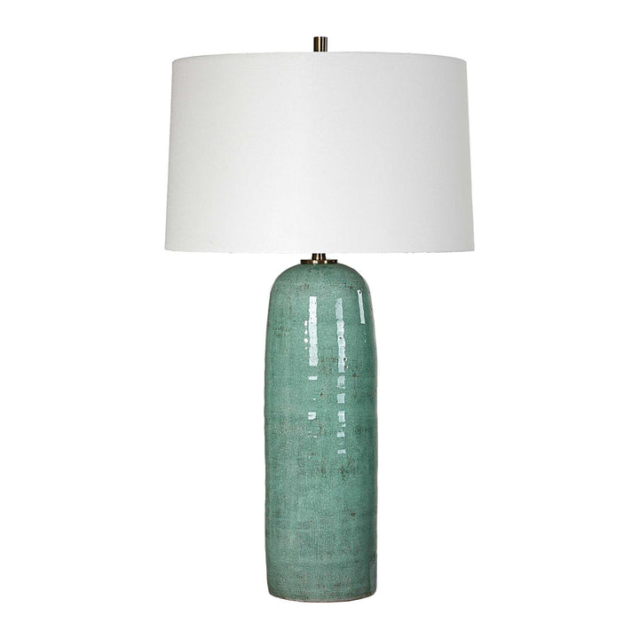 American Home Furniture Uttermost Andale Crackled Teal Table Lamp