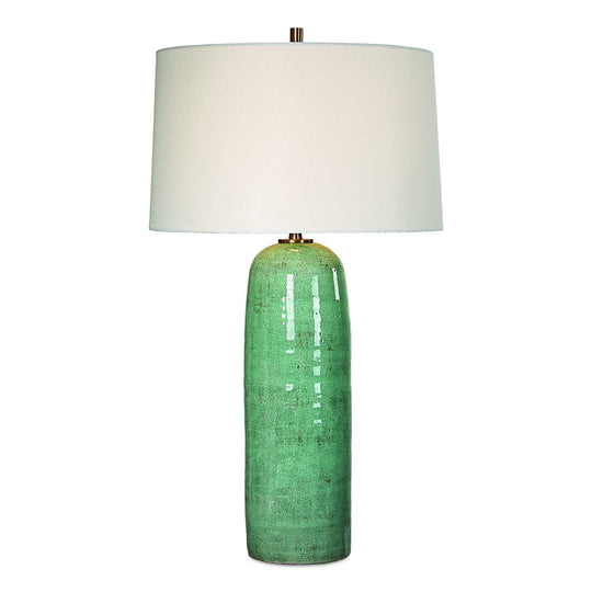 American Home Furniture Uttermost Andale Crackled Teal Table Lamp