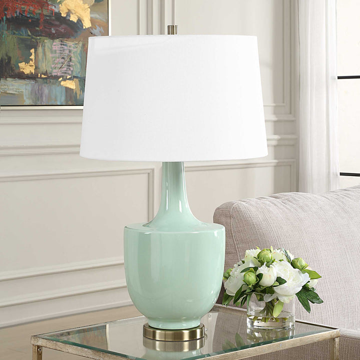 American Home Furniture Uttermost Kyla Mint Green Table Lamp