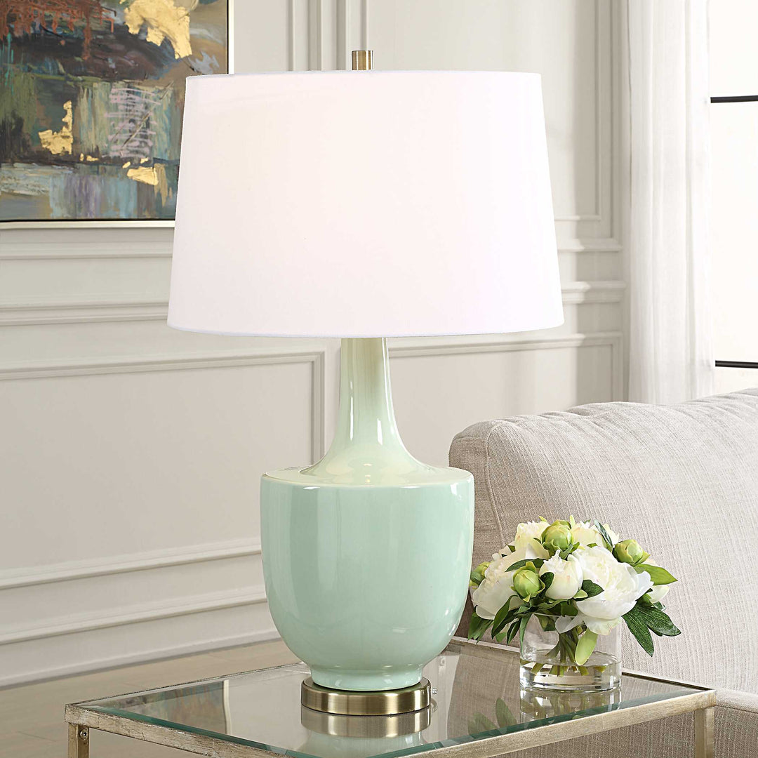 American Home Furniture Uttermost Kyla Mint Green Table Lamp