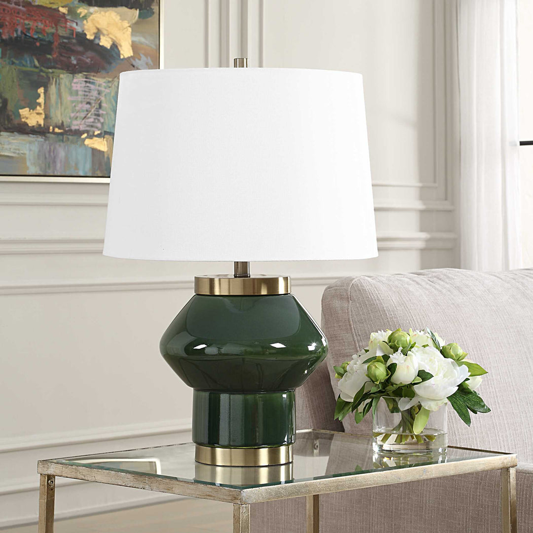 American Home Furniture Uttermost Tayson Jade Green Table Lamp