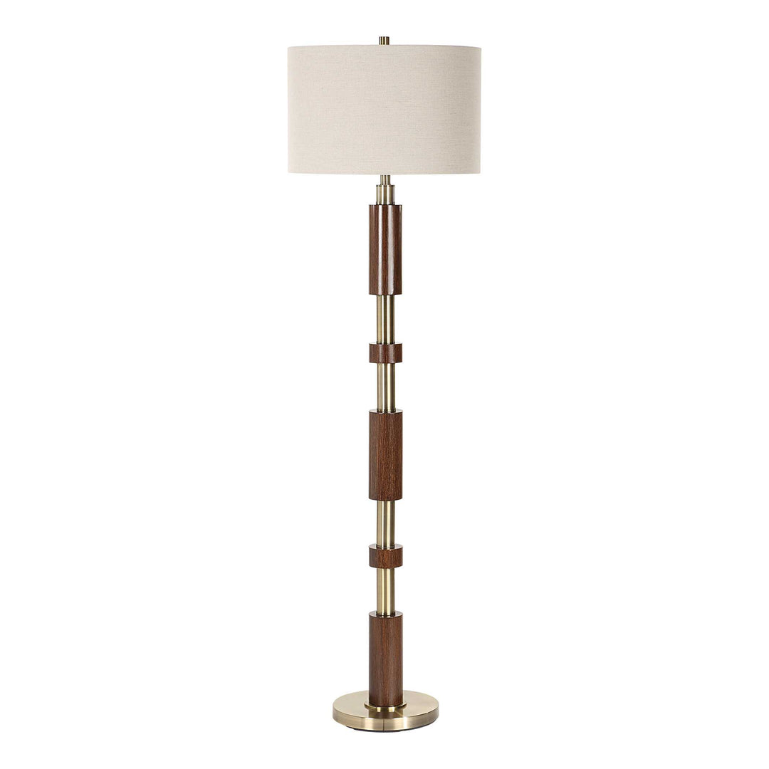 American Home Furniture Uttermost Stacked Wooden Floor Lamp