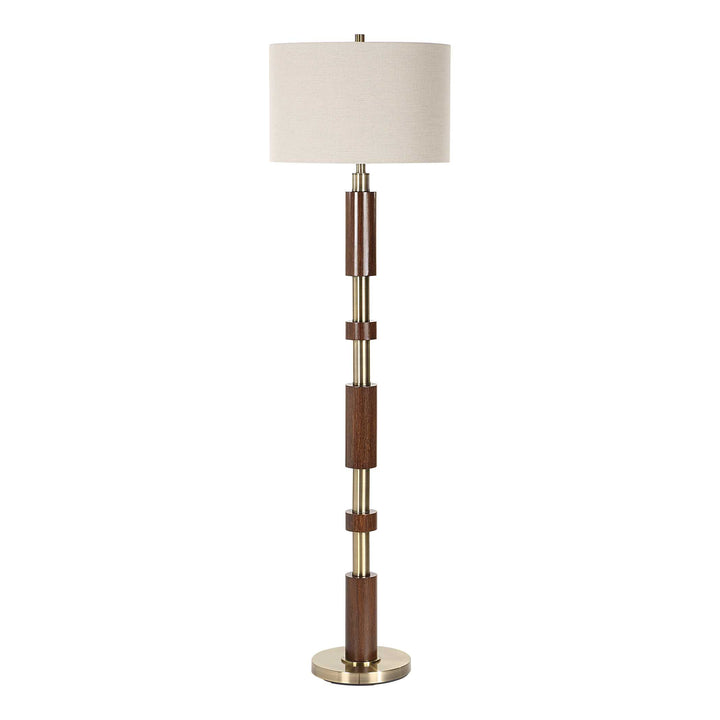 American Home Furniture Uttermost Stacked Wooden Floor Lamp
