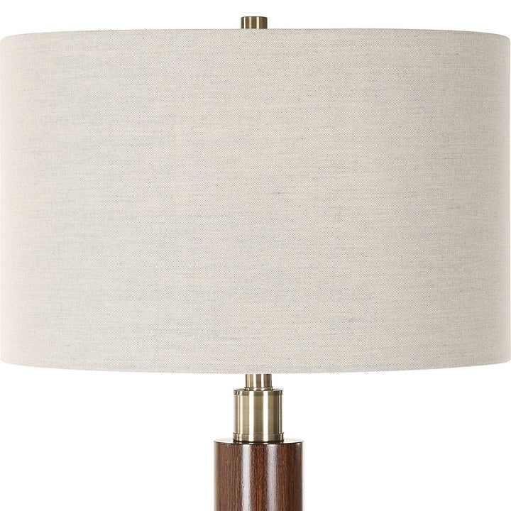 American Home Furniture Uttermost Stacked Wooden Floor Lamp