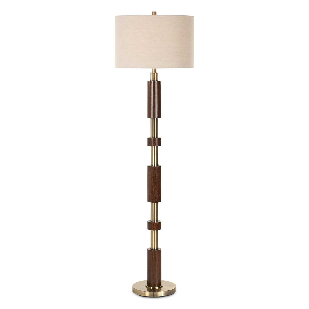 American Home Furniture Uttermost Stacked Wooden Floor Lamp