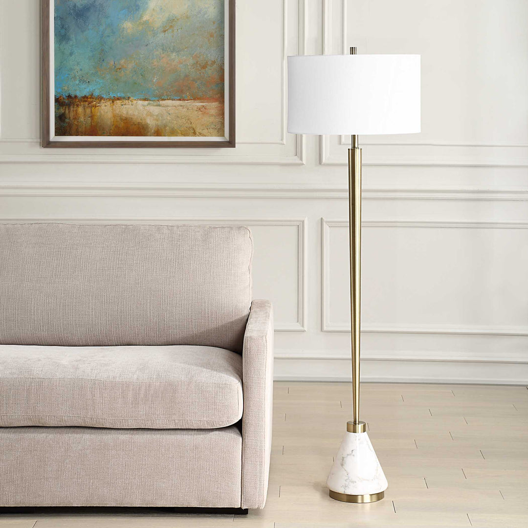 American Home Furniture Uttermost Curran Tapered Metal Floor Lamp