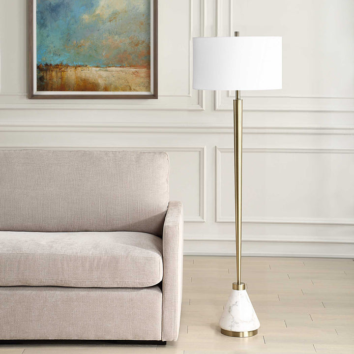 American Home Furniture Uttermost Curran Tapered Metal Floor Lamp