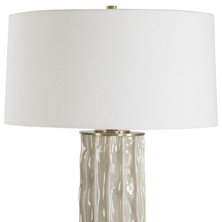 American Home Furniture Uttermost Parilli Taupe Gray Table Lamp