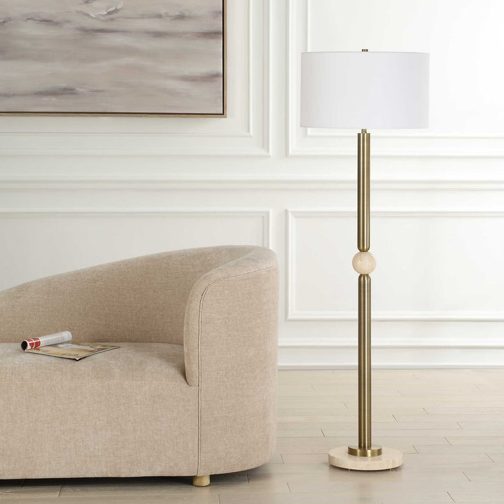 American Home Furniture Uttermost Hudson Gold Floor Lamp