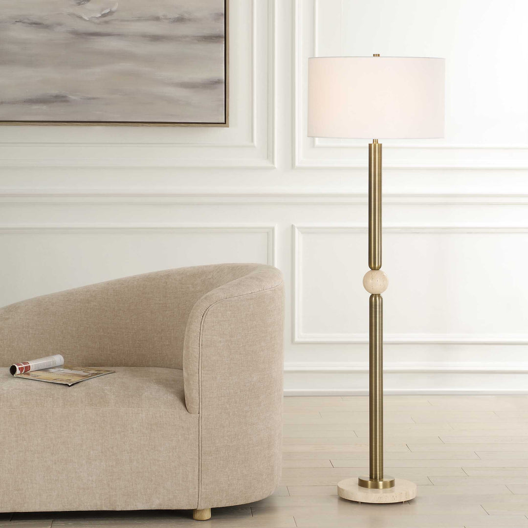 American Home Furniture Uttermost Hudson Gold Floor Lamp