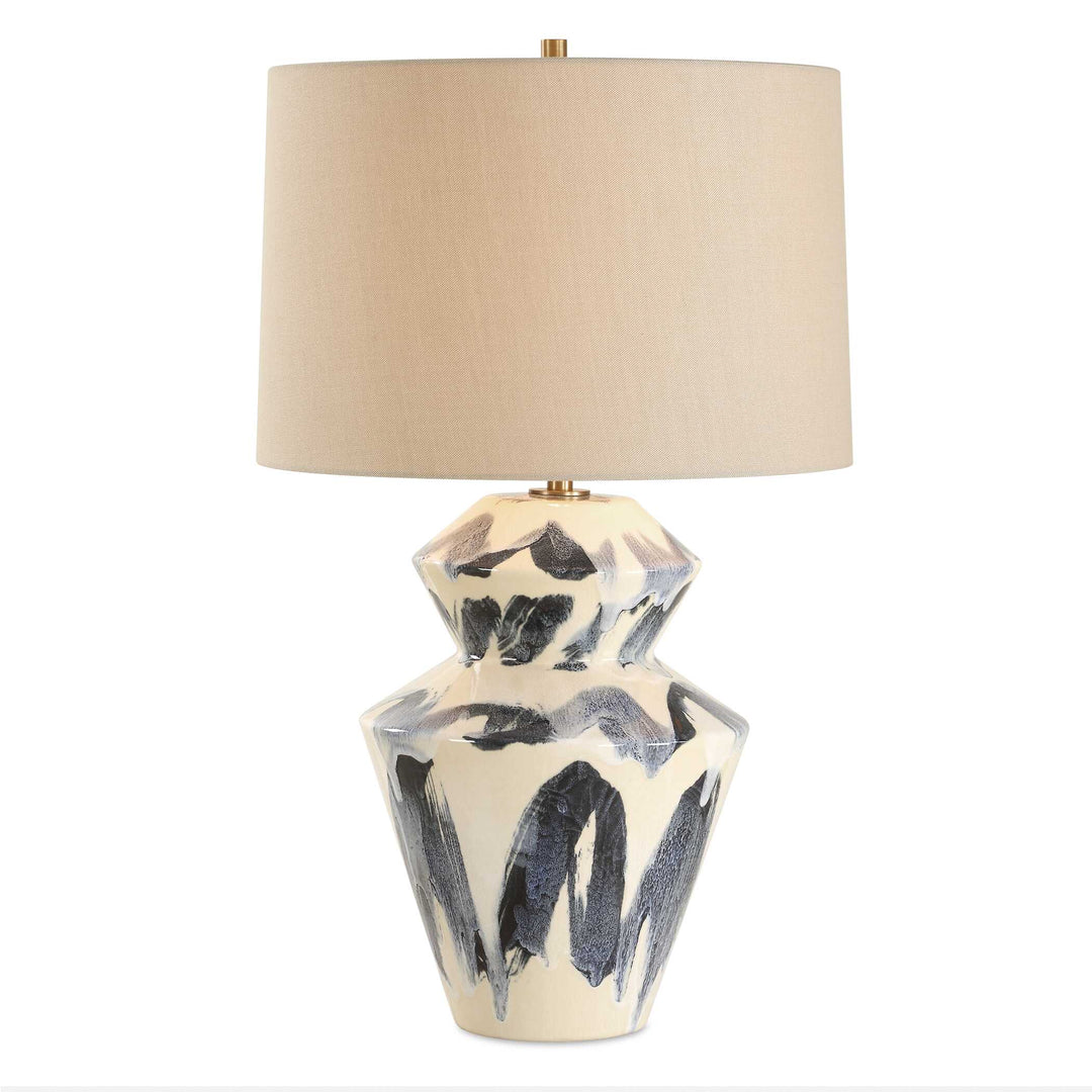 American Home Furniture Uttermost Oranda Abstract Geometric Table Lamp