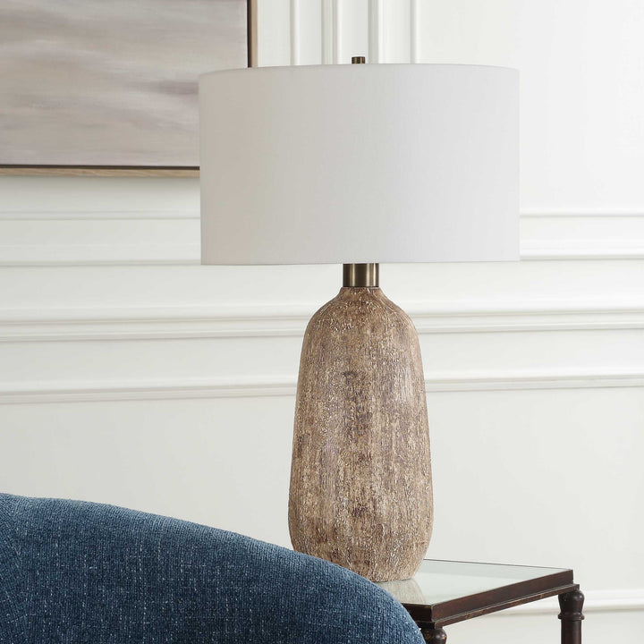 American Home Furniture Uttermost Napier Earthy Brown Table Lamp