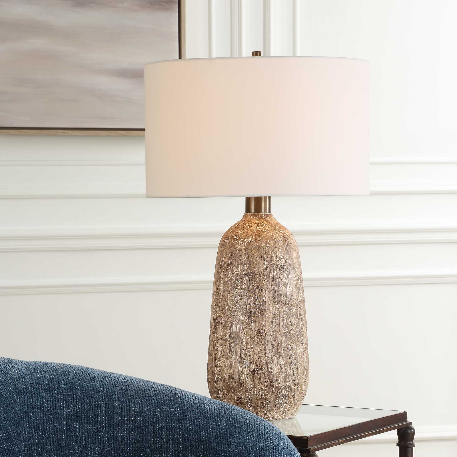 American Home Furniture Uttermost Napier Earthy Brown Table Lamp