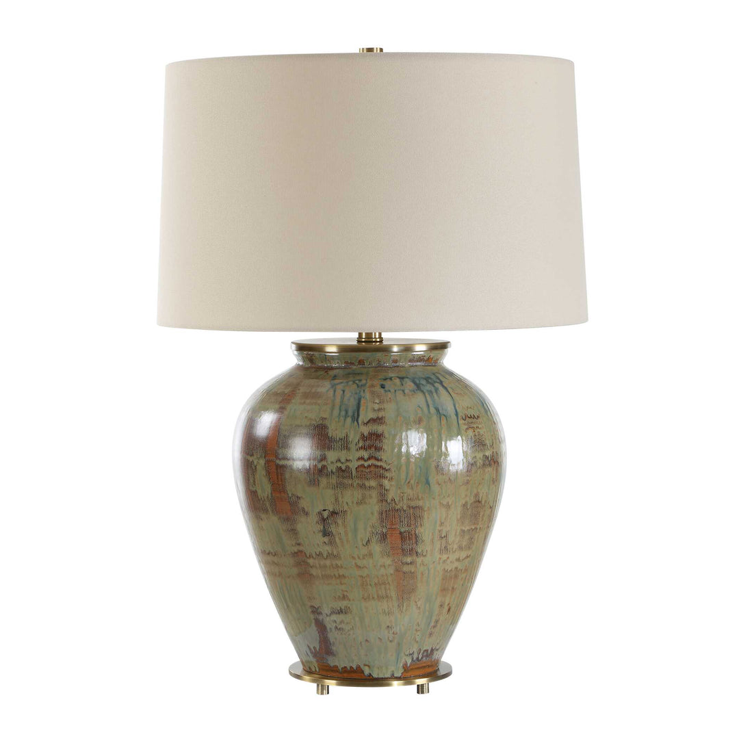 Olisa Brown Green Table Lamp