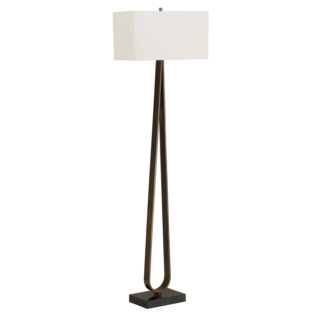 American Home Furniture Uttermost Galloway Minimalist Bronze Floor Lamp