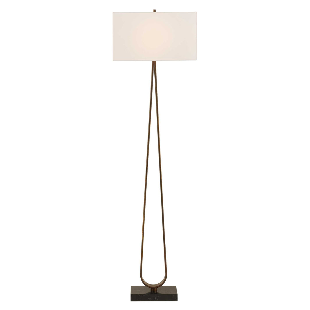 American Home Furniture Uttermost Galloway Minimalist Bronze Floor Lamp