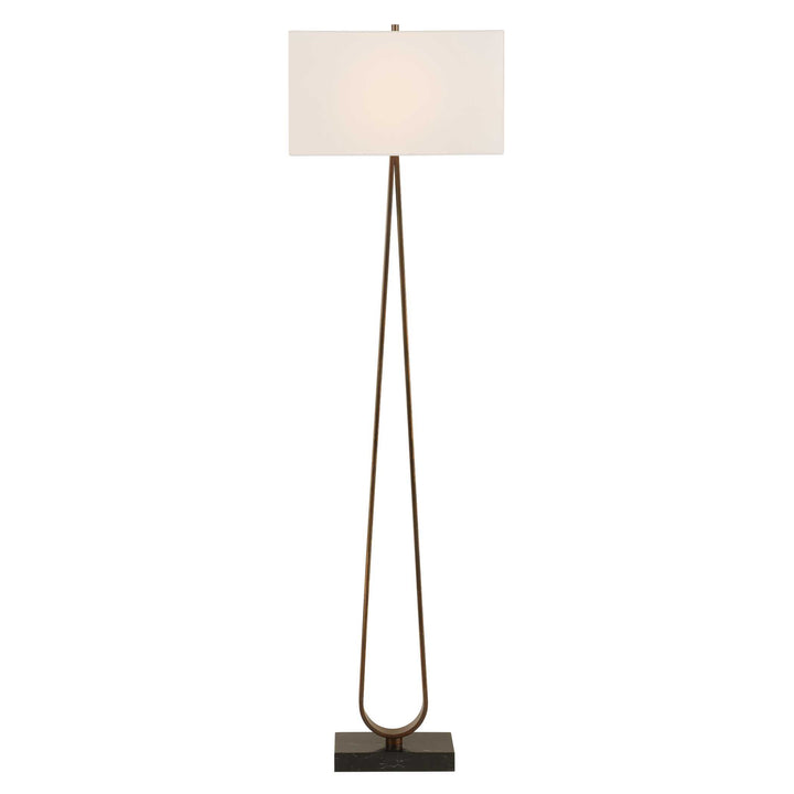 American Home Furniture Uttermost Galloway Minimalist Bronze Floor Lamp