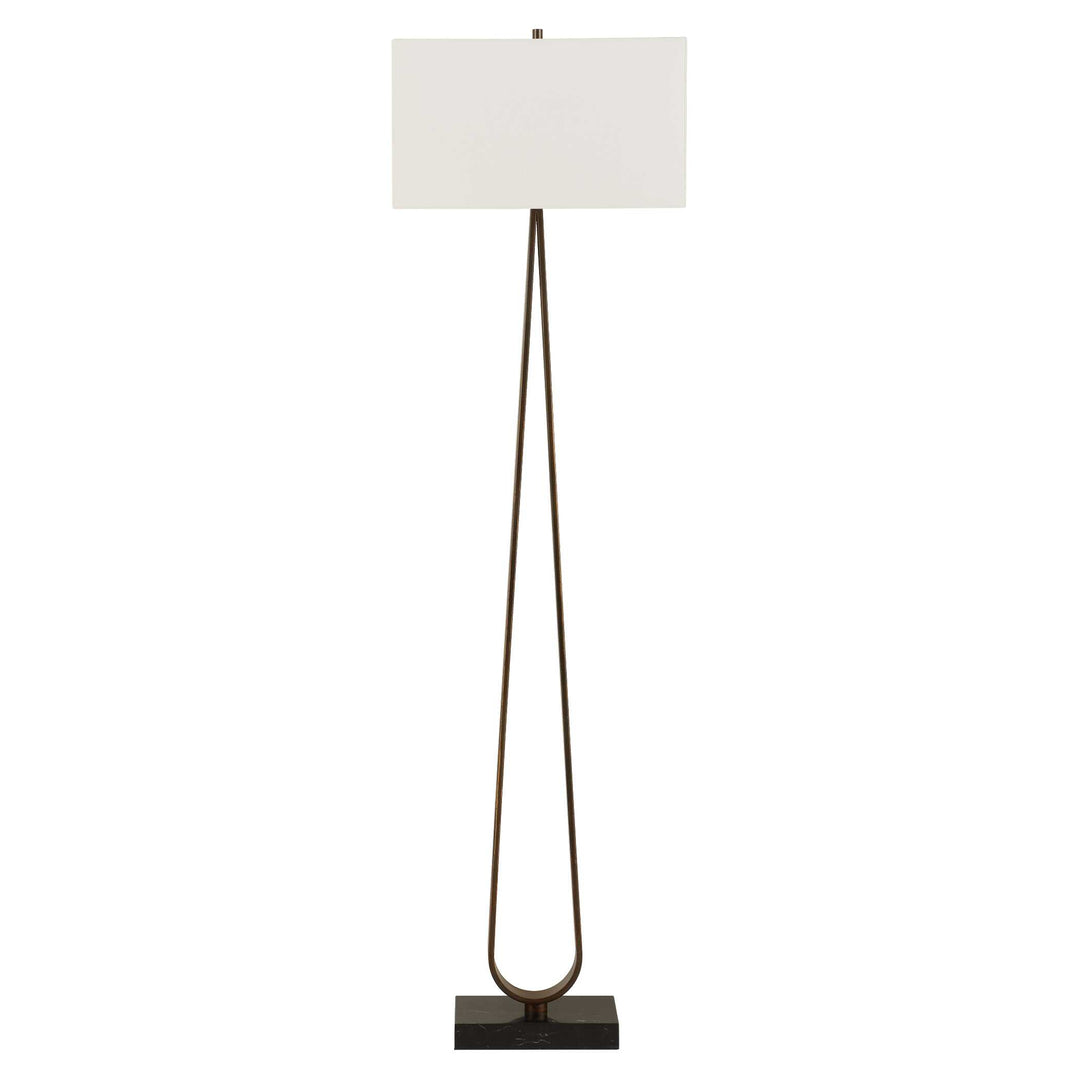 American Home Furniture Uttermost Galloway Minimalist Bronze Floor Lamp