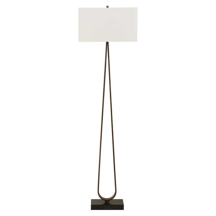 American Home Furniture Uttermost Galloway Minimalist Bronze Floor Lamp