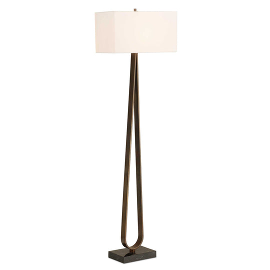 American Home Furniture Uttermost Galloway Minimalist Bronze Floor Lamp