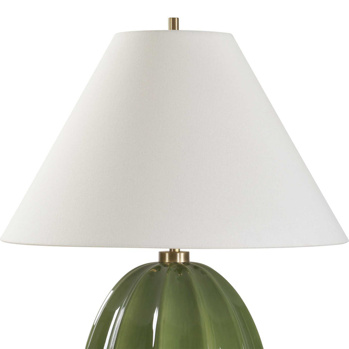 American Home Furniture Uttermost Renna Moss Green Table Lamp