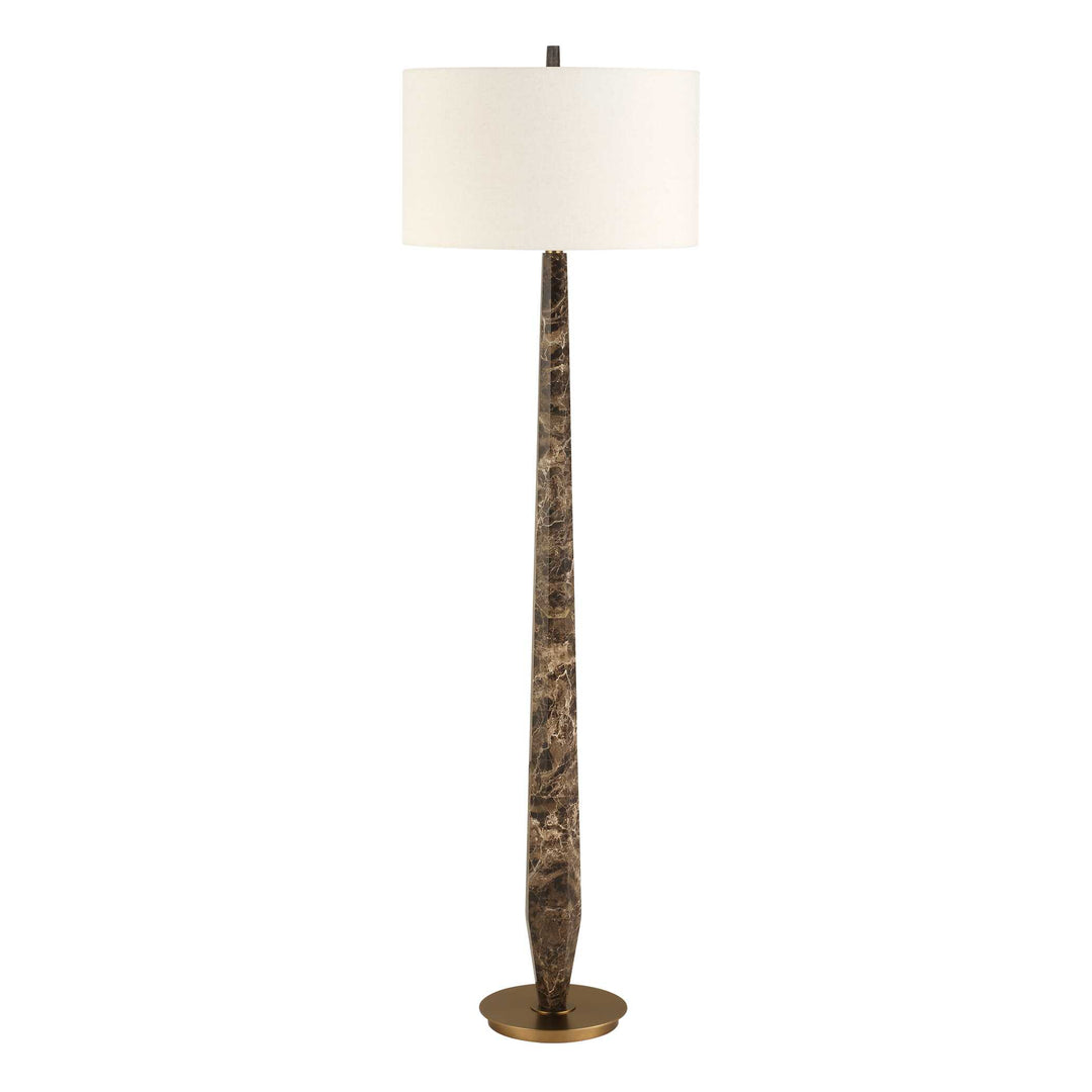 American Home Furniture Uttermost Tyree Brown Marble Floor Lamp