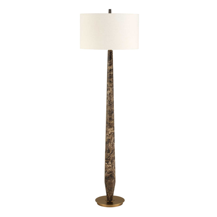 American Home Furniture Uttermost Tyree Brown Marble Floor Lamp
