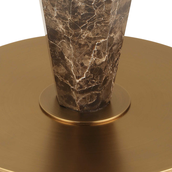 American Home Furniture Uttermost Tyree Brown Marble Floor Lamp