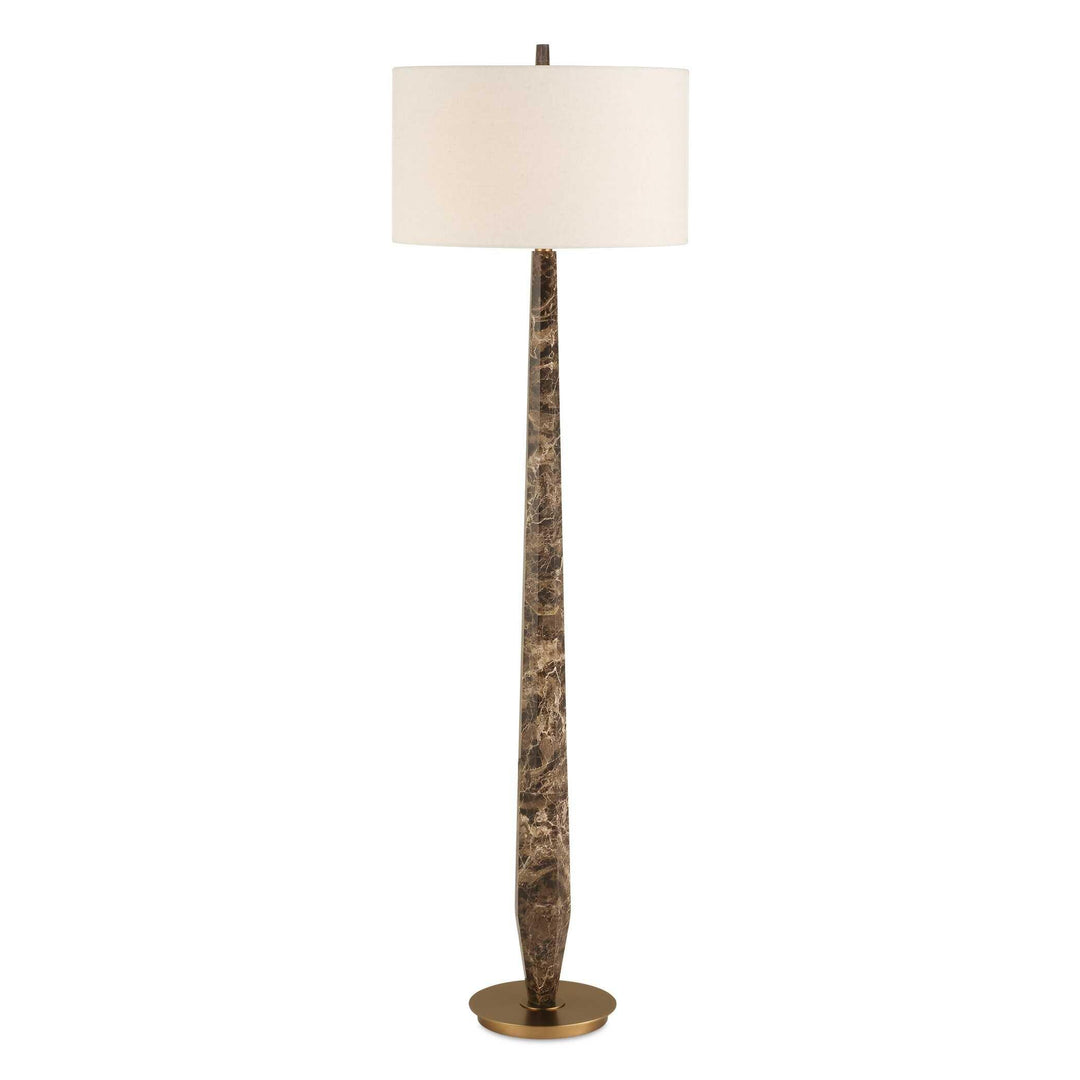 Tyree Brown Marble Floor Lamp - AmericanHomeFurniture