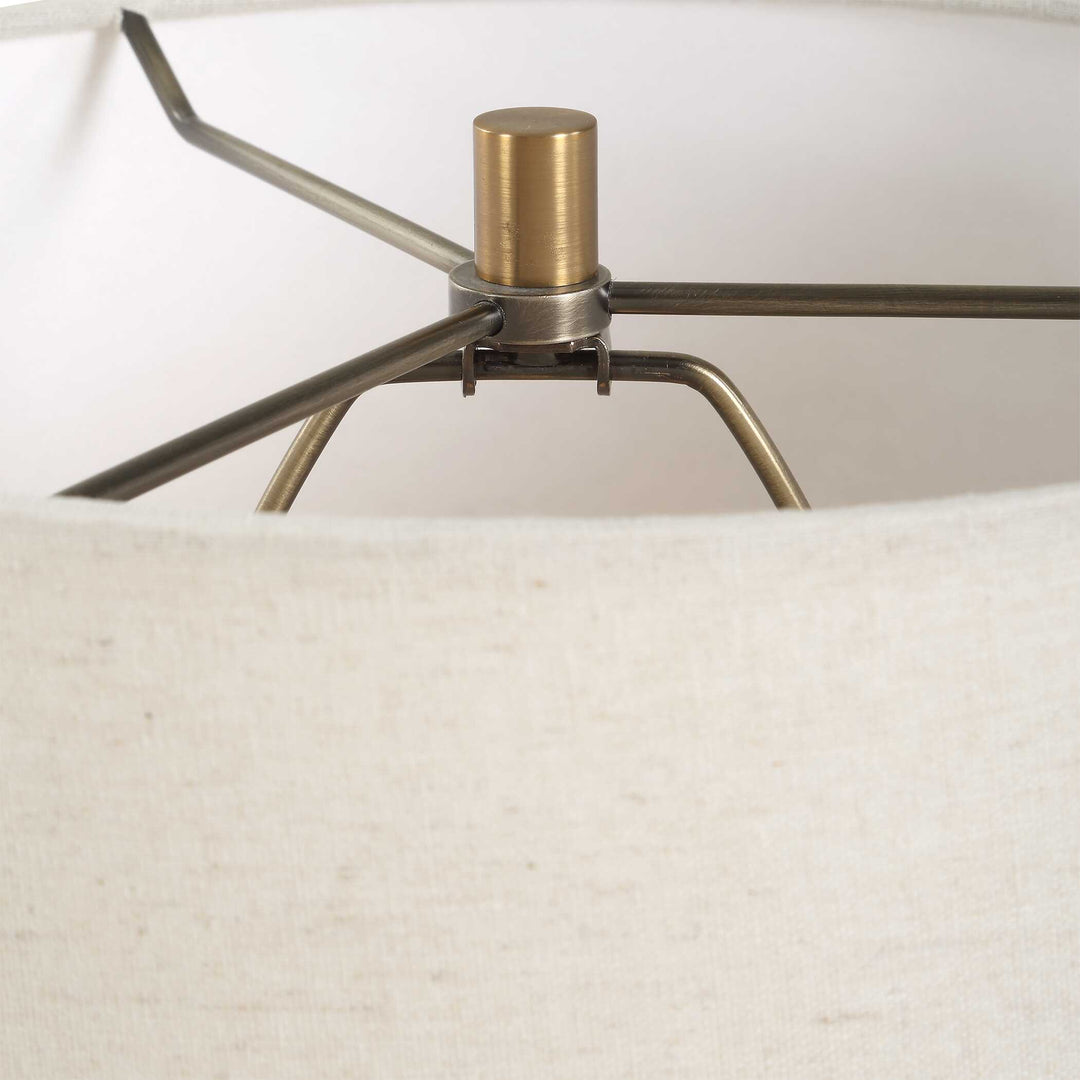 American Home Furniture Uttermost Bower Matt Black Table Lamp