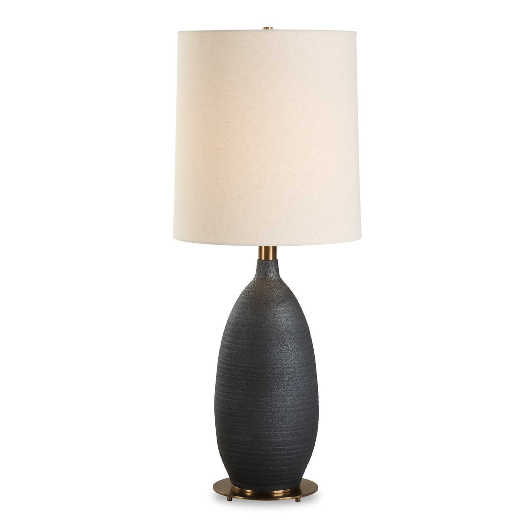 American Home Furniture Uttermost Bower Matt Black Table Lamp