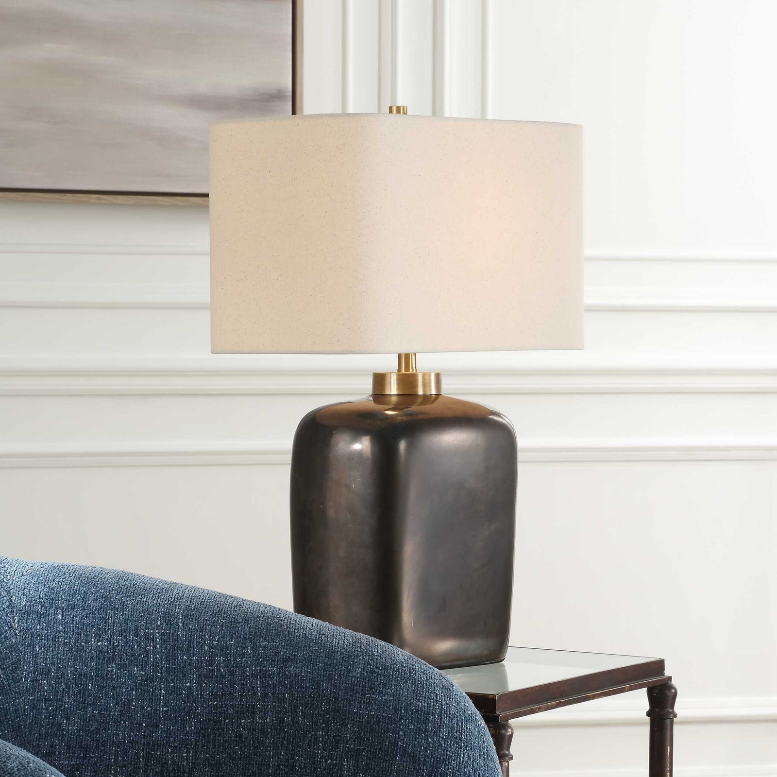 American Home Furniture Uttermost Quentin Dark Bronze Table Lamp