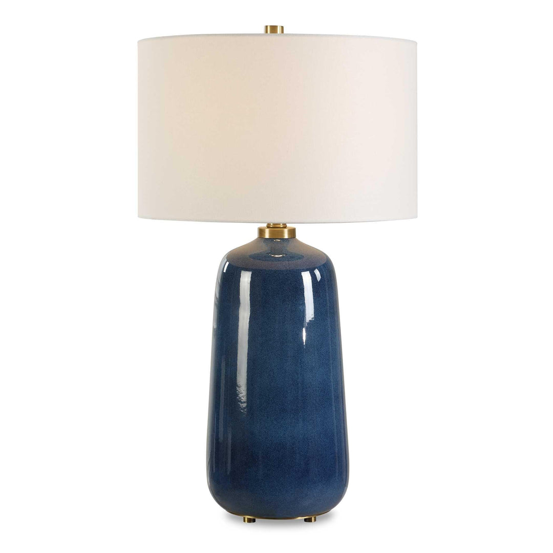Brae Blue Glaze Table Lamp - AmericanHomeFurniture
