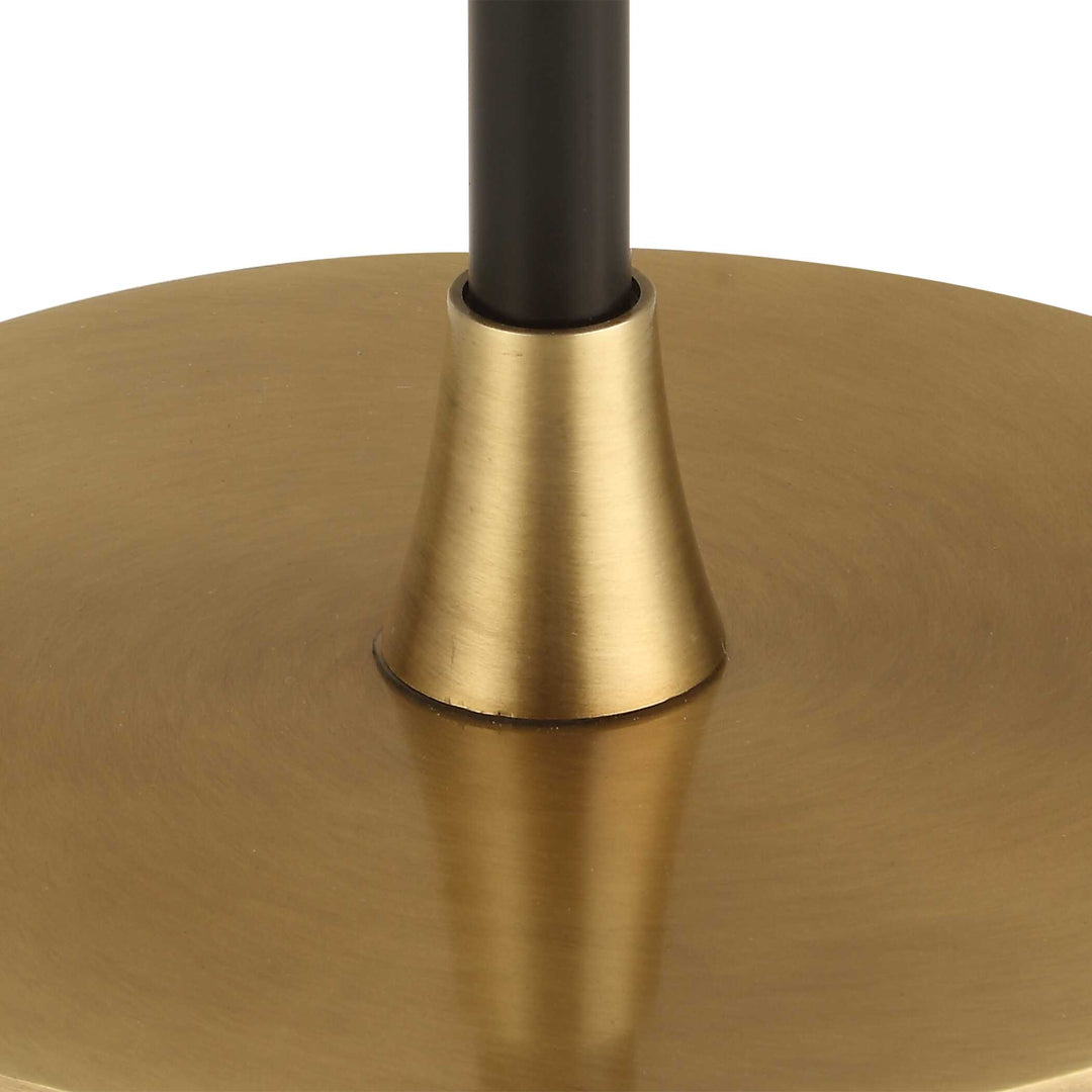 American Home Furniture Uttermost Stowe Satin Black Floor Lamp