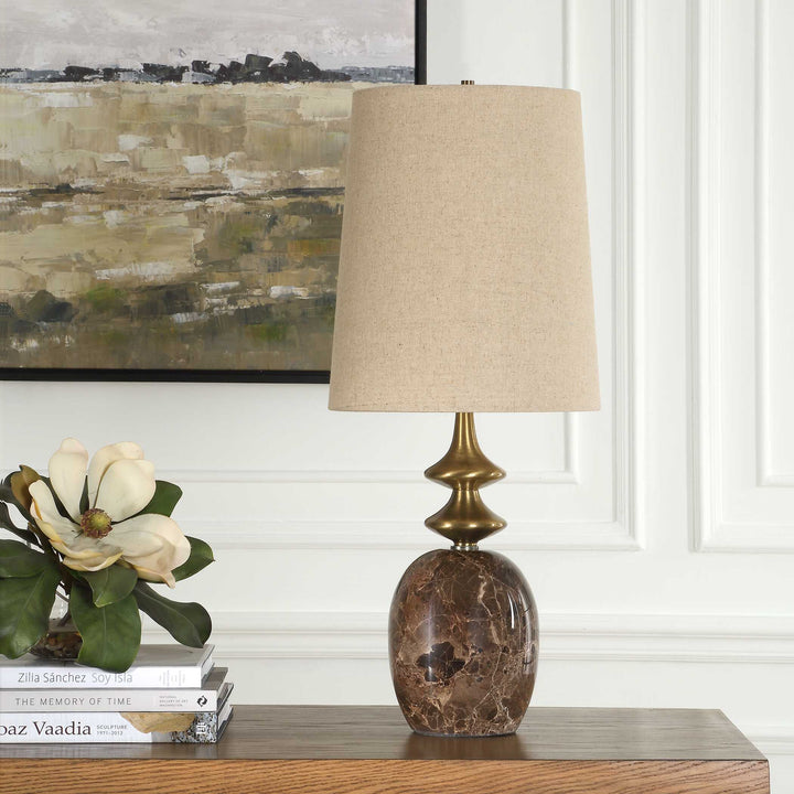 American Home Furniture Uttermost Percy Brown Marble Buffet Lamp