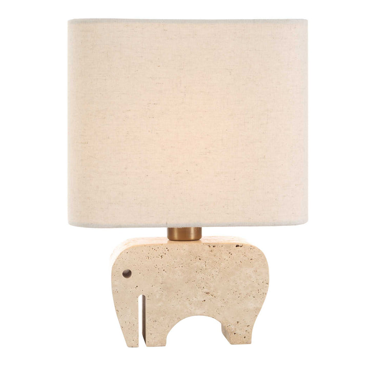 American Home Furniture Uttermost Tusk Travertine Accent Lamp