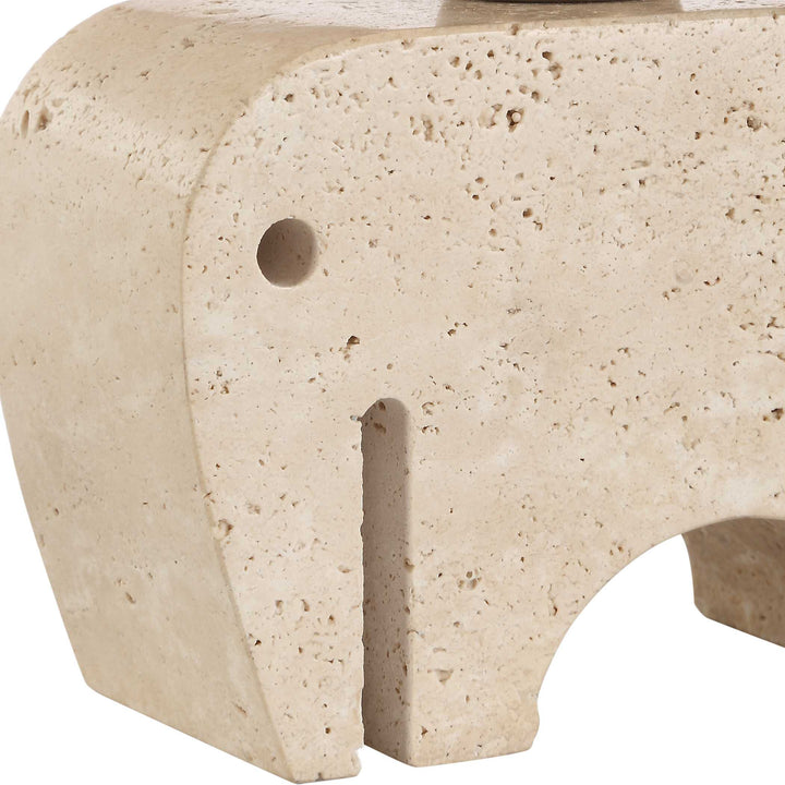 American Home Furniture Uttermost Tusk Travertine Accent Lamp