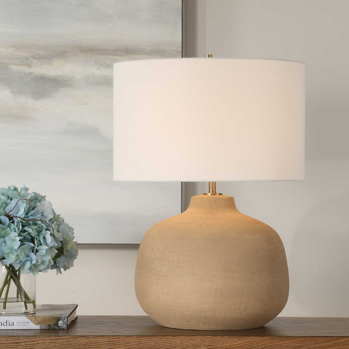 American Home Furniture Uttermost Cline Terracotta Table Lamp