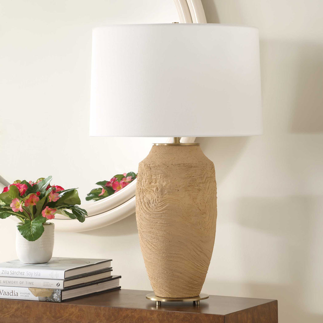 American Home Furniture Uttermost Sandstone Flow Terracotta Table Lamp