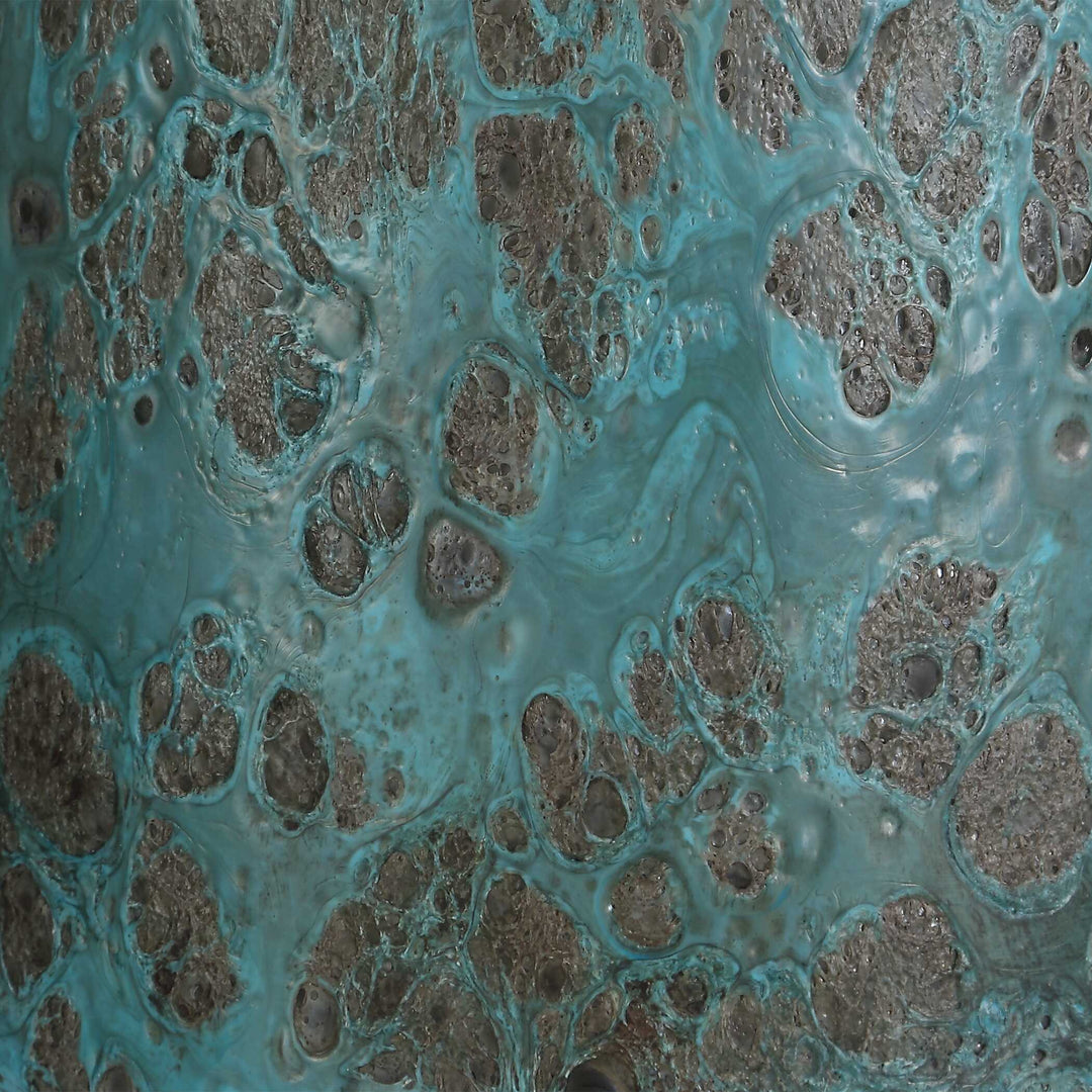 American Home Furniture Uttermost Dauphine Cracked Teal Table Lamp