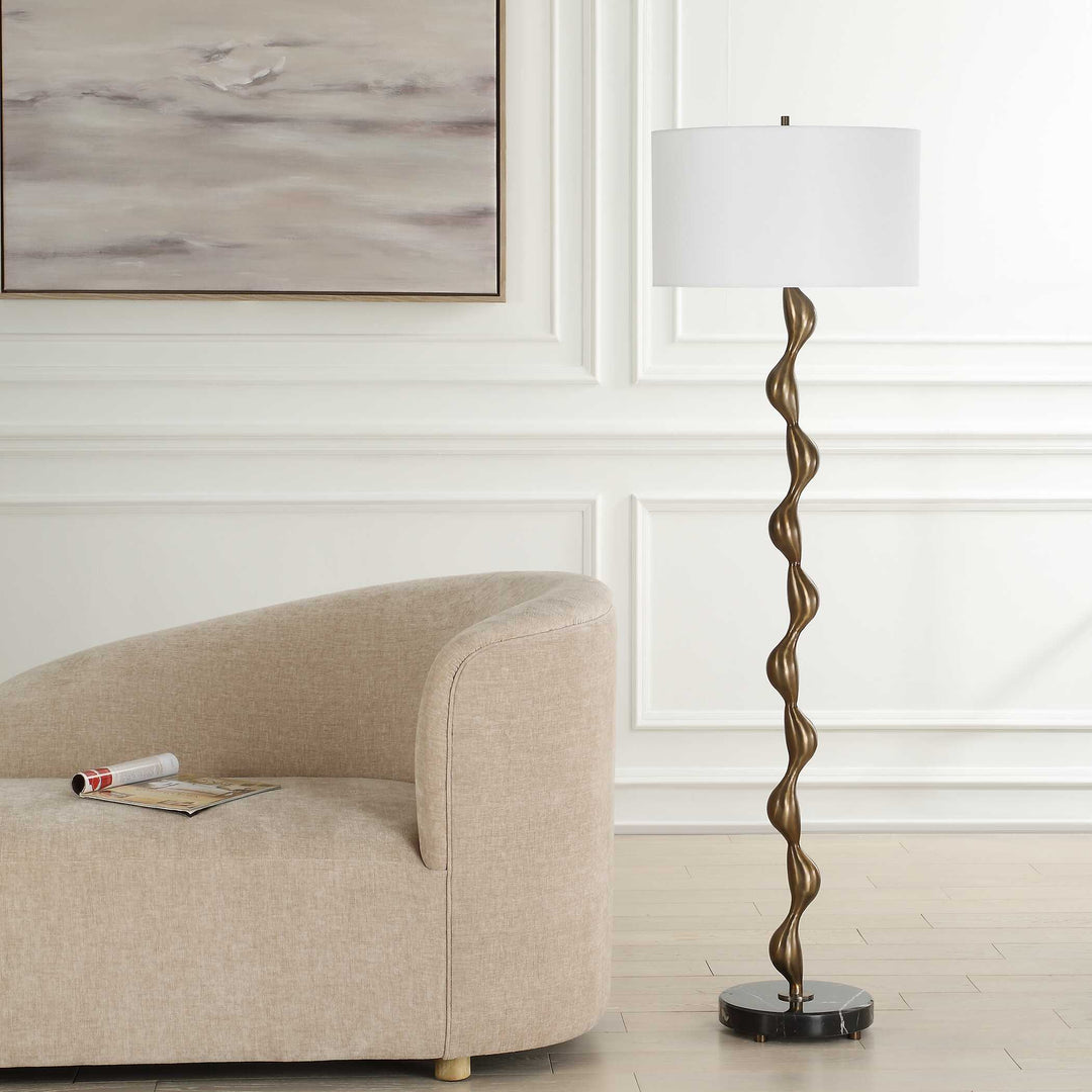 American Home Furniture Uttermost Remolino Bronze Floor Lamp