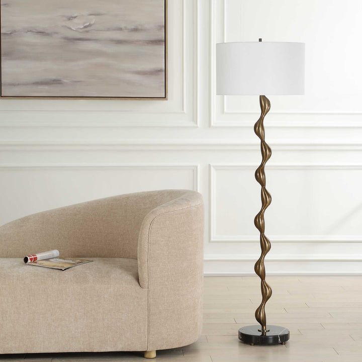 American Home Furniture Uttermost Remolino Bronze Floor Lamp